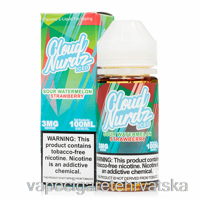 Vape Cigarete Ice Sour Lubenica Jagoda - Oblak Nurdz - 100ml 0mg